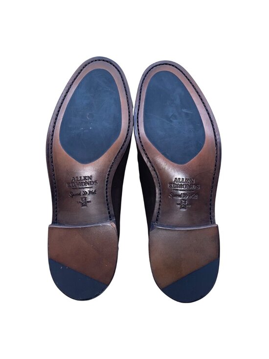 Allen Edmonds Men’s Dark Brown Suede ShockForm Mercer Street Loafers Size 9
